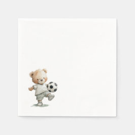 Guardanapo De Papel Teddy Bear Soccer Baby Shower