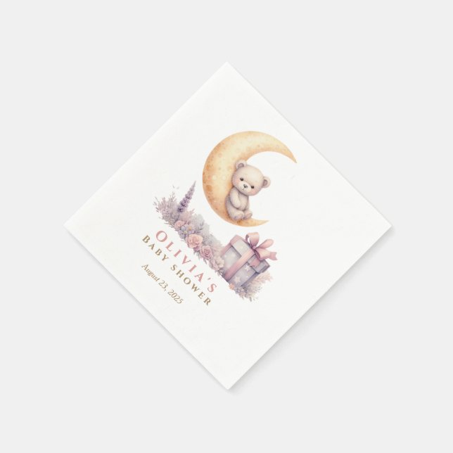 Guardanapo De Papel Teddy Pink Bear Girl (Canto)