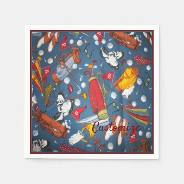 Guardanapo De Papel Tee Time Golf Pattern 2 Napkins (Frente)
