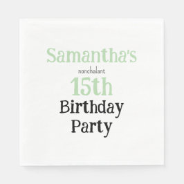 Guardanapo De Papel Teen Nonchalant Birthday Party Invitation