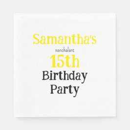 Guardanapo De Papel Teen Nonchalant Birthday Party Invitation