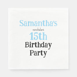 Guardanapo De Papel Teen Nonchalant Birthday Party Invitation