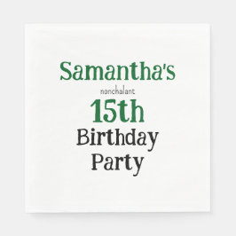 Guardanapo De Papel Teen Nonchalant Birthday Party Invitation