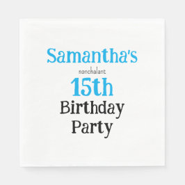 Guardanapo De Papel Teen Nonchalant Birthday Party Invitation