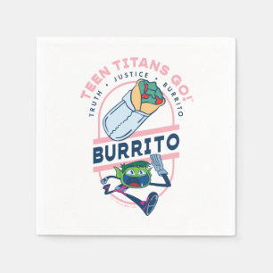 Guardanapo De Papel Teen Titans Go! Beast Boy "Truth Justice Burrito"