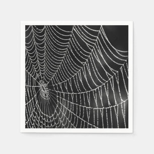 Guardanapo De Papel Teia de Aranha Coberta de Orvalho