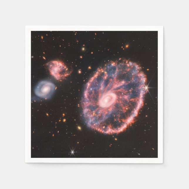 Guardanapo De Papel Telescópio Espacial JWST James Webb Galaxy (Frente)