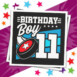 Guardanapo De Papel Tema 11 de Aniversário do Festa de Hóquei de 11 An