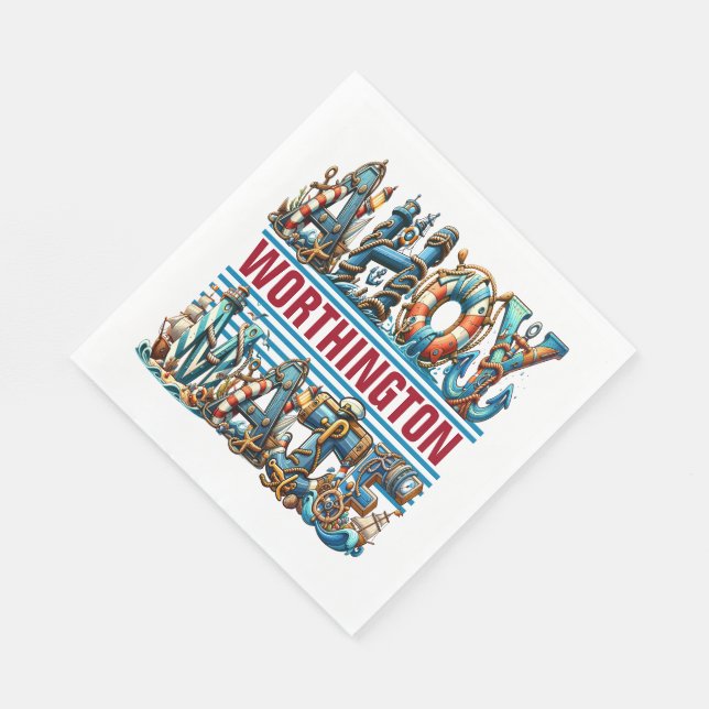 GUARDANAPO DE PAPEL TEMA AHOY (Quina)