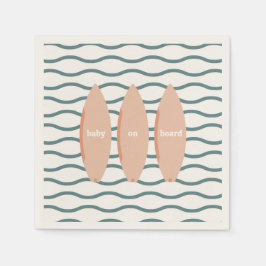 Guardanapo De Papel Tema "Bebê no Conselho" surfando no oceano Chá de 