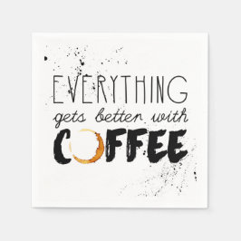 Guardanapo de papel tema café