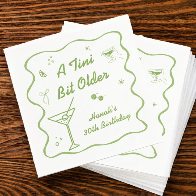 Guardanapo De Papel Tema da Festa de aniversário Martini (Criador carregado)