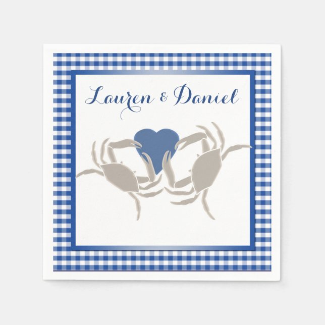 Guardanapo De Papel Tema da festa do caranguejo (Frente)