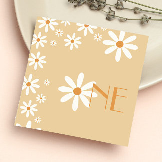 Guardanapo De Papel Tema da Flor de primeiro aniversario Daisy Girl