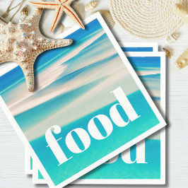 Guardanapo De Papel Tema da Praia Costeira Decência do Partido Azul Oc