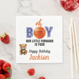 Guardanapo De Papel Tema de Aniversário de Basquete Oh Boy