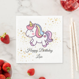 Guardanapo De Papel tema de aniversário unicorn