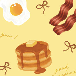 Guardanapo De Papel Tema de Café da Manhã Brunch Bacon Ovos Panquecas