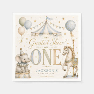 Guardanapo De Papel Tema de carnaval retrô menino 1º aniversário