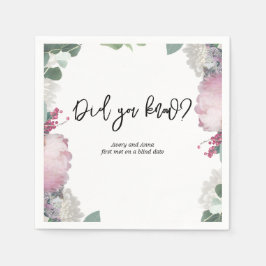 Guardanapo De Papel Tema de Casamento Floral