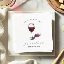 Guardanapo De Papel Tema de Chá de Noiva com Vinho