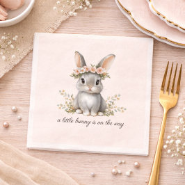 Guardanapo De Papel Tema de Coelhinho Fofo para Chá de Bebê Neutro