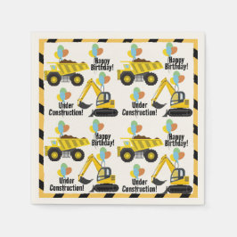 Guardanapo De Papel Tema de construção Papel de aniversário Napkins