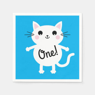 Guardanapo De Papel Tema de Festa de aniversário do Gatinho Gato