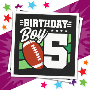 Guardanapo De Papel Tema de Festa de Futebol de 5 Anos 5 Aniversário