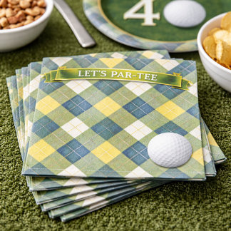 Guardanapo De Papel Tema de Golfe de Aniversário Vamos Par-tir