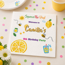 Tema de Verão Limão Aniversário de Crianças 