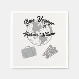 Guardanapo De Papel Tema de Viagem de Aposentadoria Festa Bon Voyage G