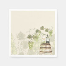 Tema De Vinha Elegante Cocktail Napkin