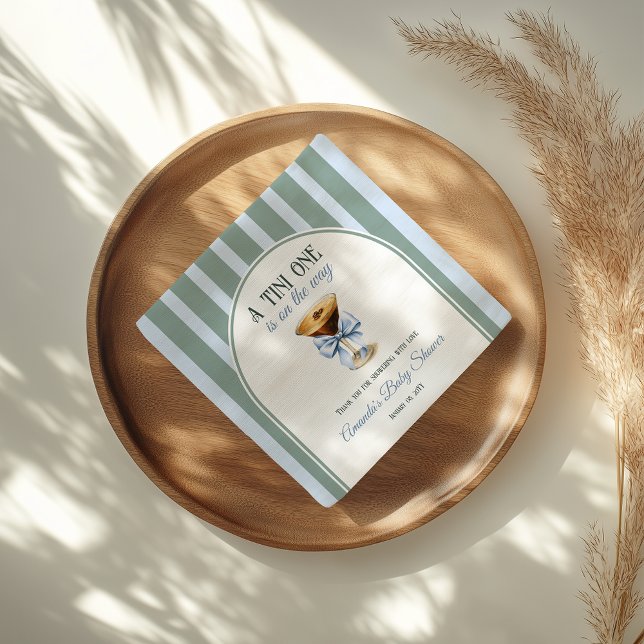 Guardanapo De Papel Tema Do Café Espresso Martini Chá de fraldas Azul  (Criador carregado)