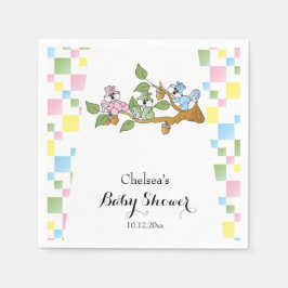 Guardanapo De Papel Tema do Chá de fraldas de Esquilo Reproduzido