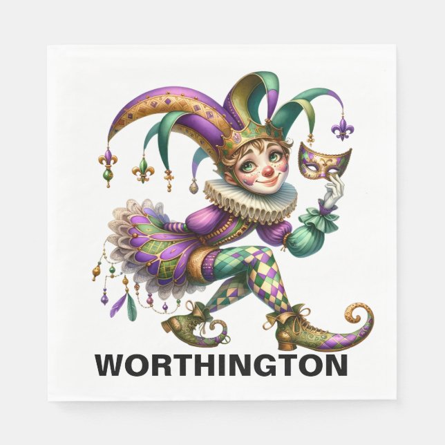 Guardanapo De Papel Tema do Mascarada do  do precioso (Frente)