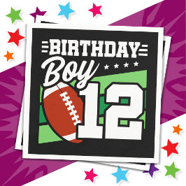 Guardanapo De Papel Tema do Partido de Futebol de 12 anos 12 Aniversár