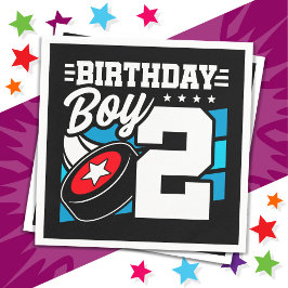 Guardanapo De Papel Tema do segundo aniversário do Partido de Hóquei d