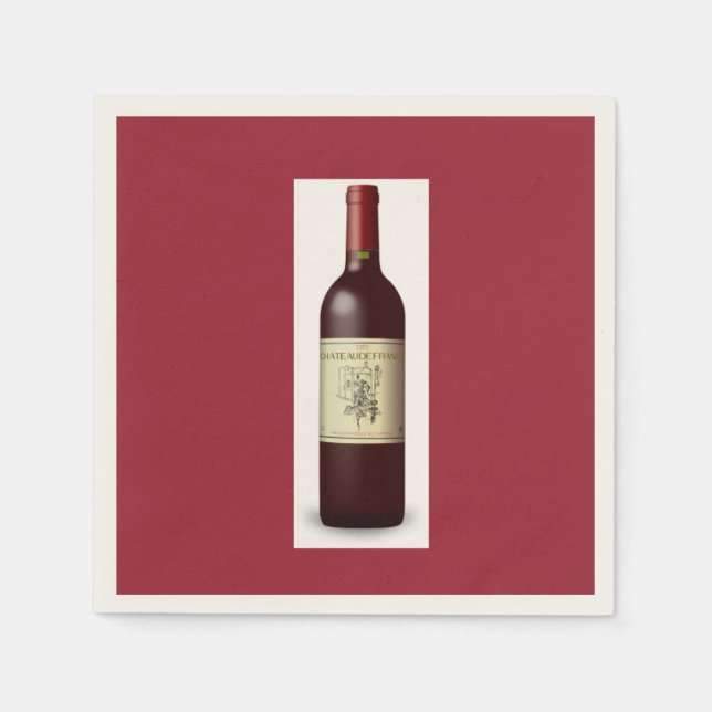 Guardanapo De Papel Tema do vinho francês/Papel de festa tematizado Na (Frente)
