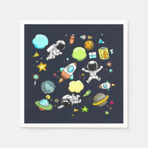 Guardanapo De Papel Tema legal do espaço - astronautas & navios de