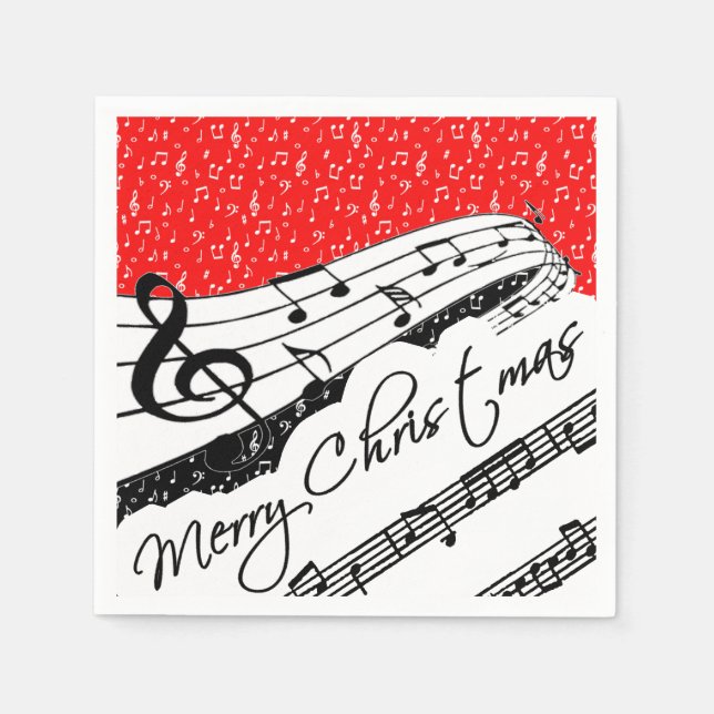 Guardanapo De Papel tema musical Feliz Natal (Frente)