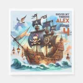 Guardanapo De Papel Tema Pirata dos Meus Timers