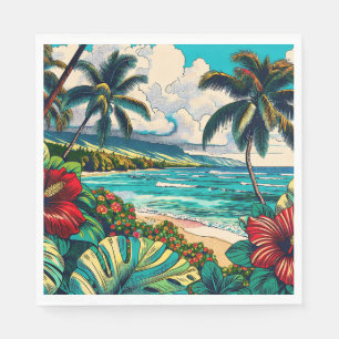 Guardanapo De Papel Temas da Ilha bonito do Havaí