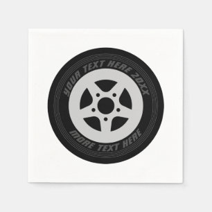 Guardanapo De Papel Temas de automotoras com pneus negros