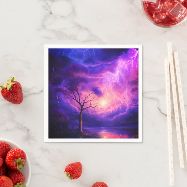 Guardanapo De Papel Tempestade de relâmpago (Insitu)