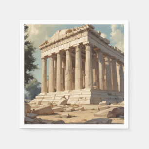 Guardanapo De Papel Templo de Partenon da Grécia de Atenas viagens vin