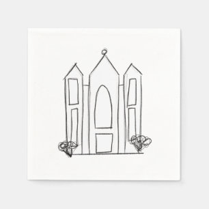 Guardanapo De Papel Templo Mórmon de Salt Lake City simples moderno