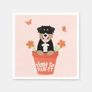 Guardanapo De Papel Tempo Para Um Cachorro Australiano Pawty