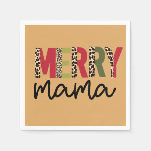 Guardanapo De Papel Tendência Natal Colour Block Leopard Feliz Mama