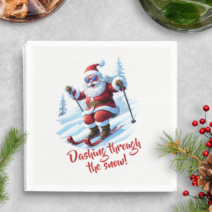 Guardanapo De Papel Tendência Personalizada Vermelho Noel Claus Engraç